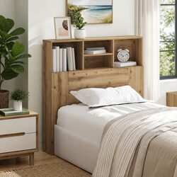 Practical Storage Solution: Wall-Mounted Headboard Cabinet