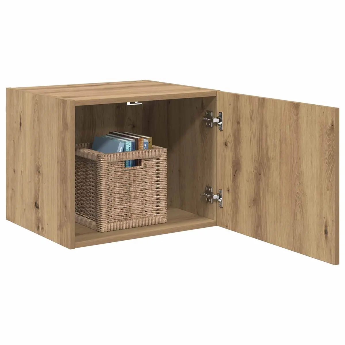 Wall Cabinet Brown Rustic Storage Engineered Wood Home Furniture Sideboard