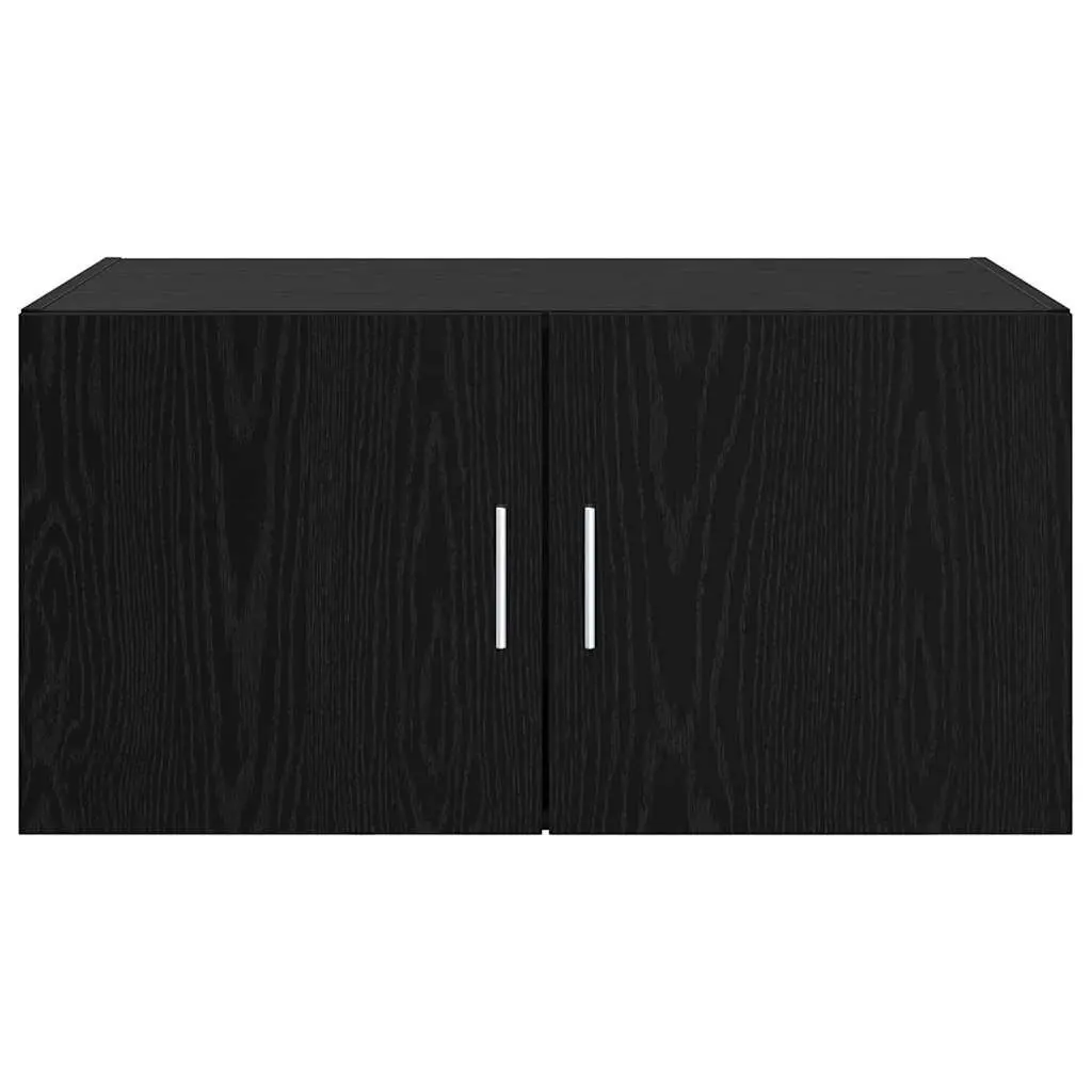 Wall Cabinet Black oak Storage Furniture Engineered Wood Sideboard 80x42.5x40cm