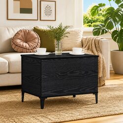 Functional Black Oak Coffee Table for Everyday Use