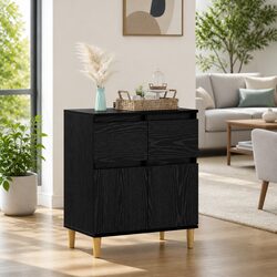 Practical Black Oak Sideboard Cabinet for Your Home
