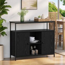 Practical Black Oak Sideboard for Home Organization