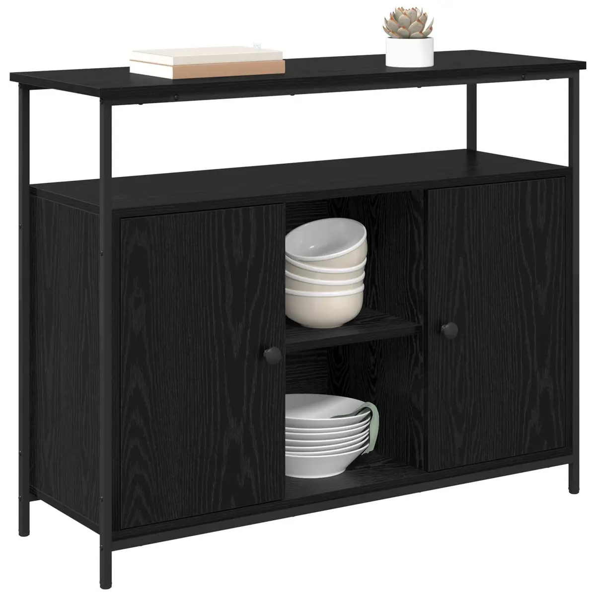 Black Oak Sideboard for Home Organization