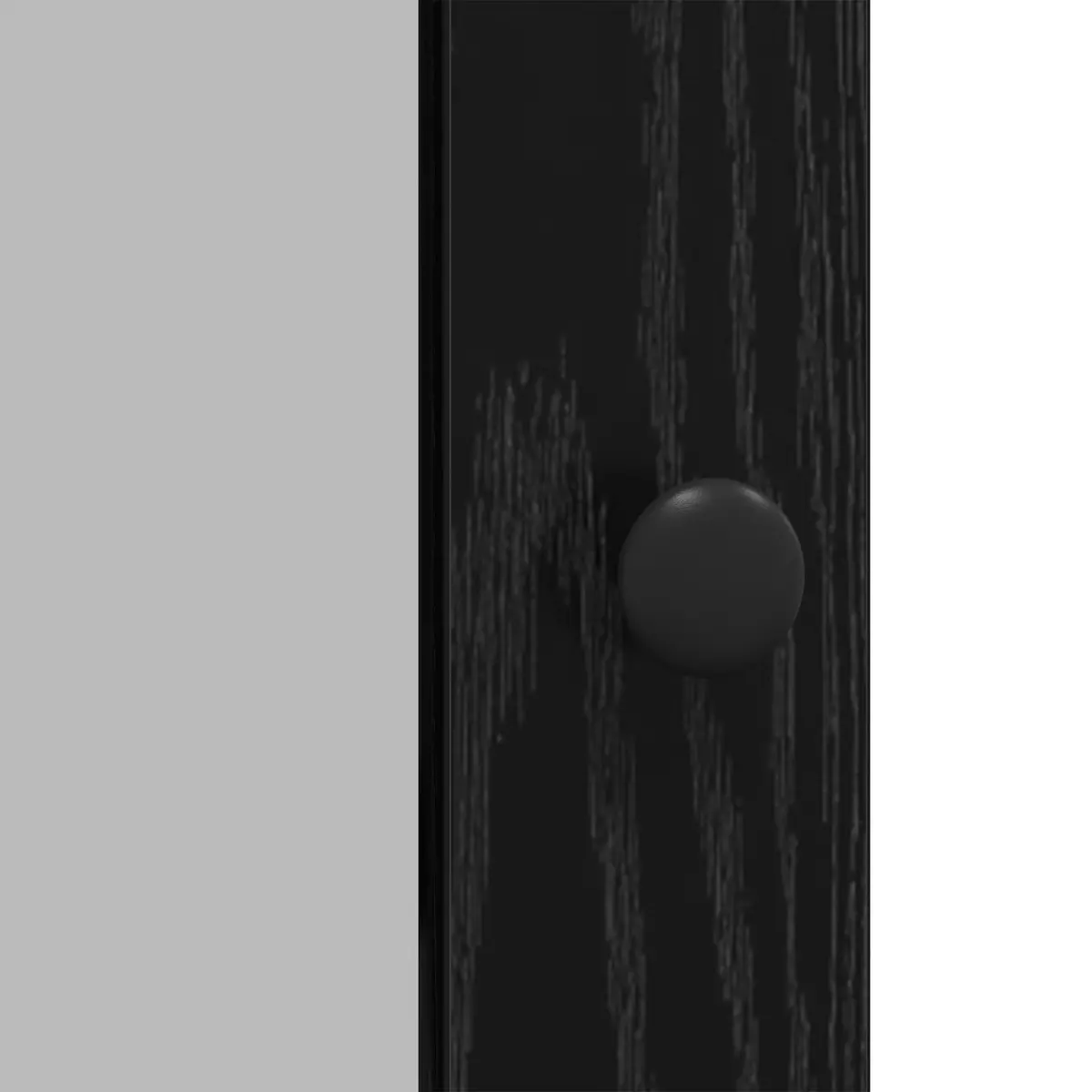 Sideboard Black Oak Modern Engineered Wood Storage Cabinet Dining Kitchen Buffet
