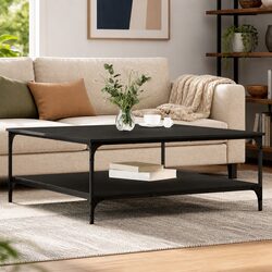 Versatile Black Oak Coffee Table for Any Room