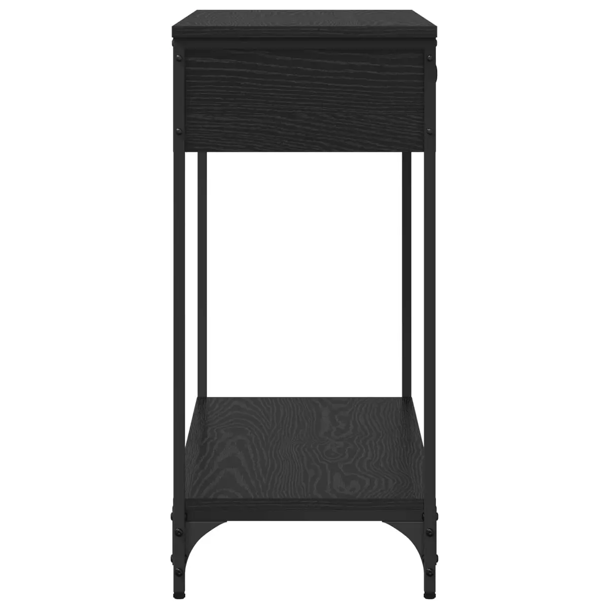 Console Table Black Oak Engineered Wood Hallway Living Room Accent End Table