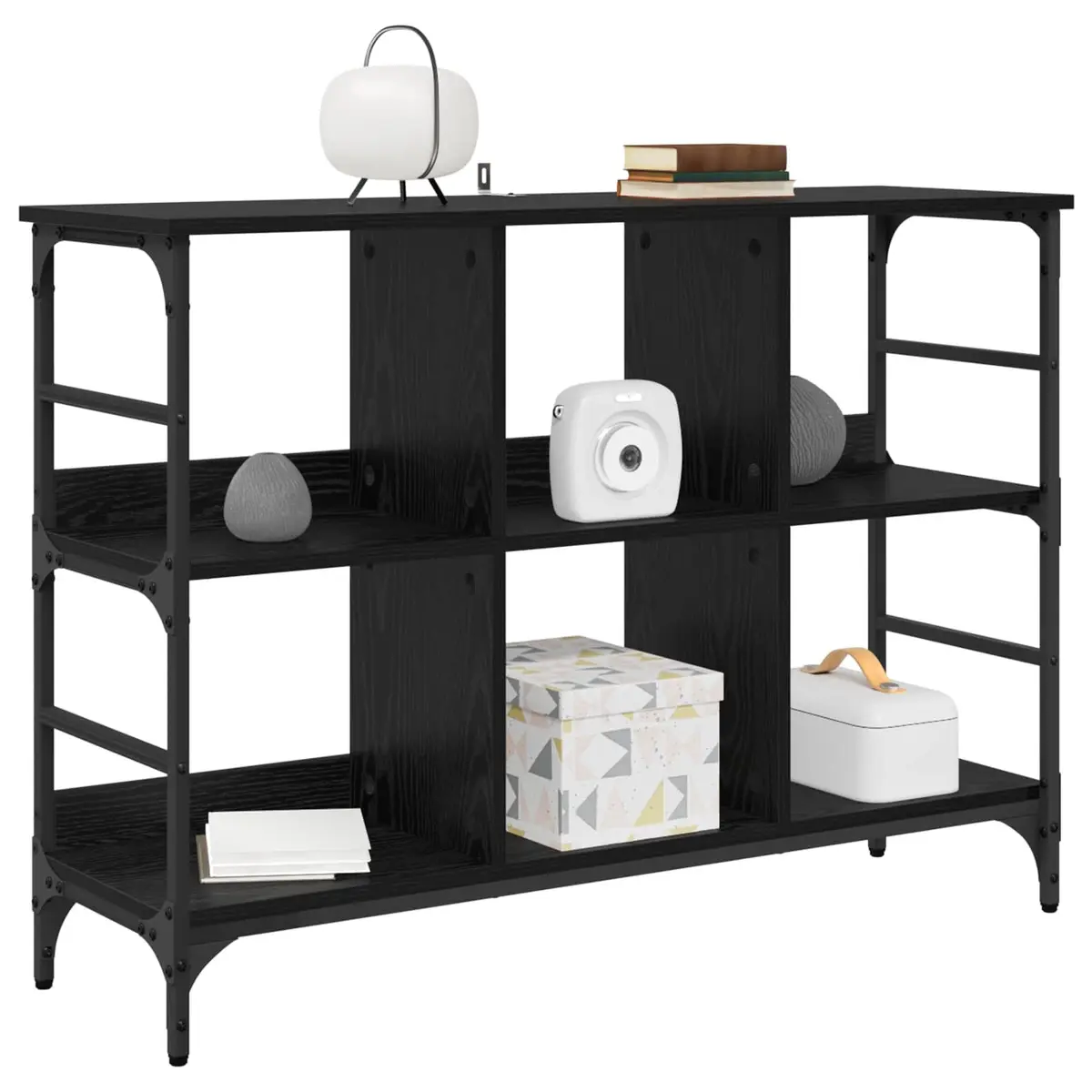 Sideboard Engineered Wood 102 x 32 x 73.5 cm Black Modern Storage Cabinet