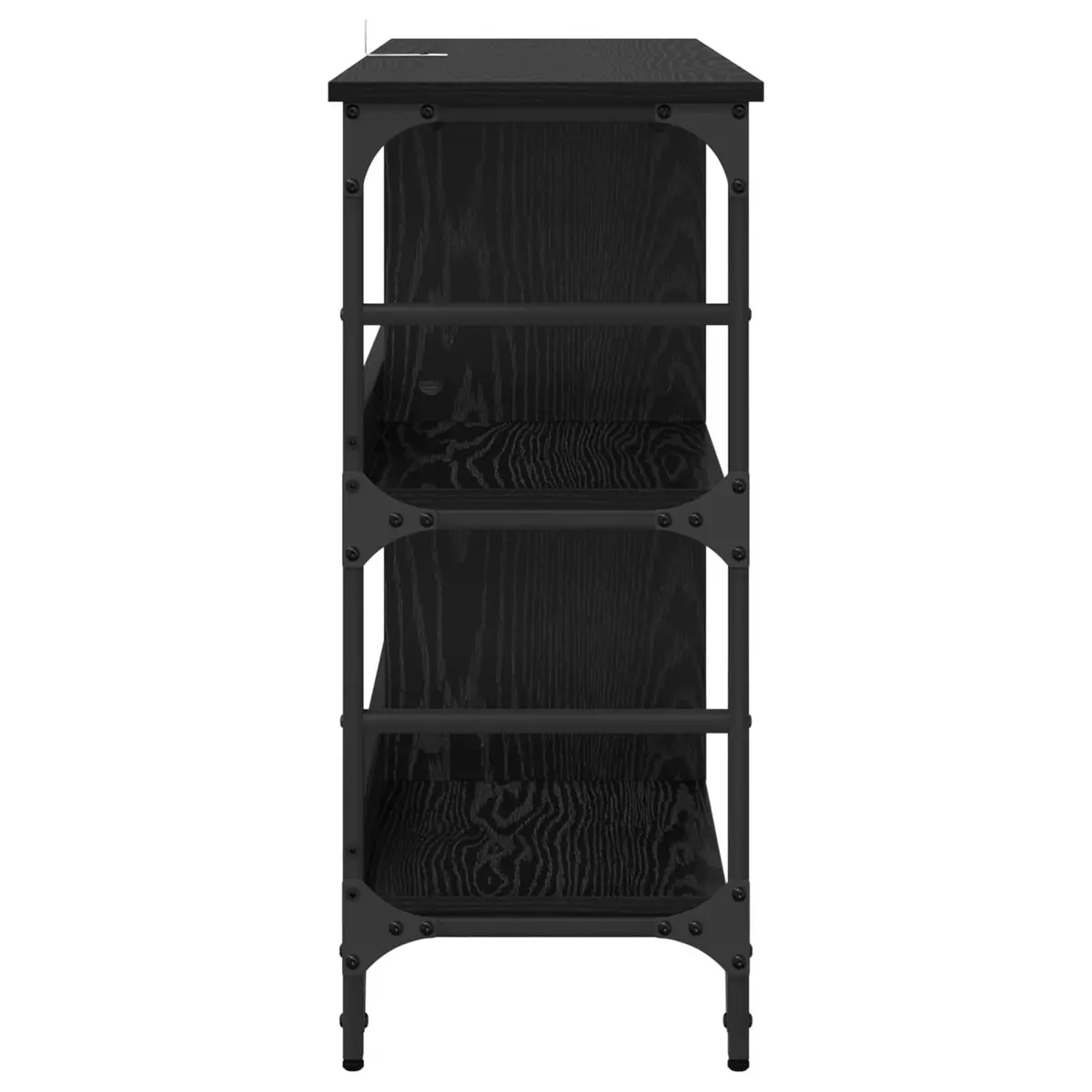 Sideboard Engineered Wood 102 x 32 x 73.5 cm Black Modern Storage Cabinet