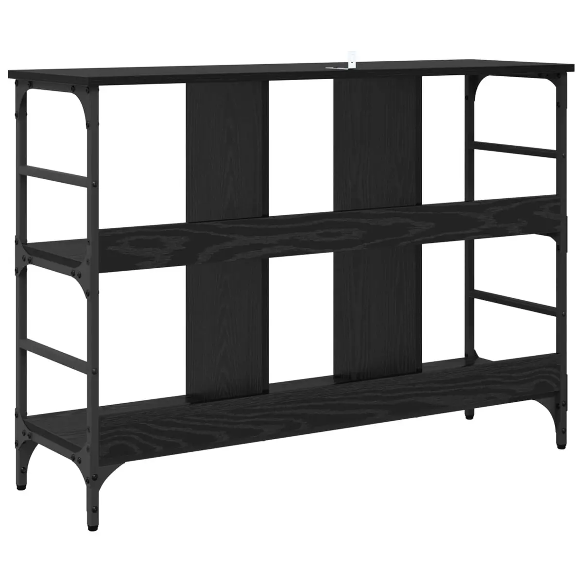 Sideboard Engineered Wood 102 x 32 x 73.5 cm Black Modern Storage Cabinet