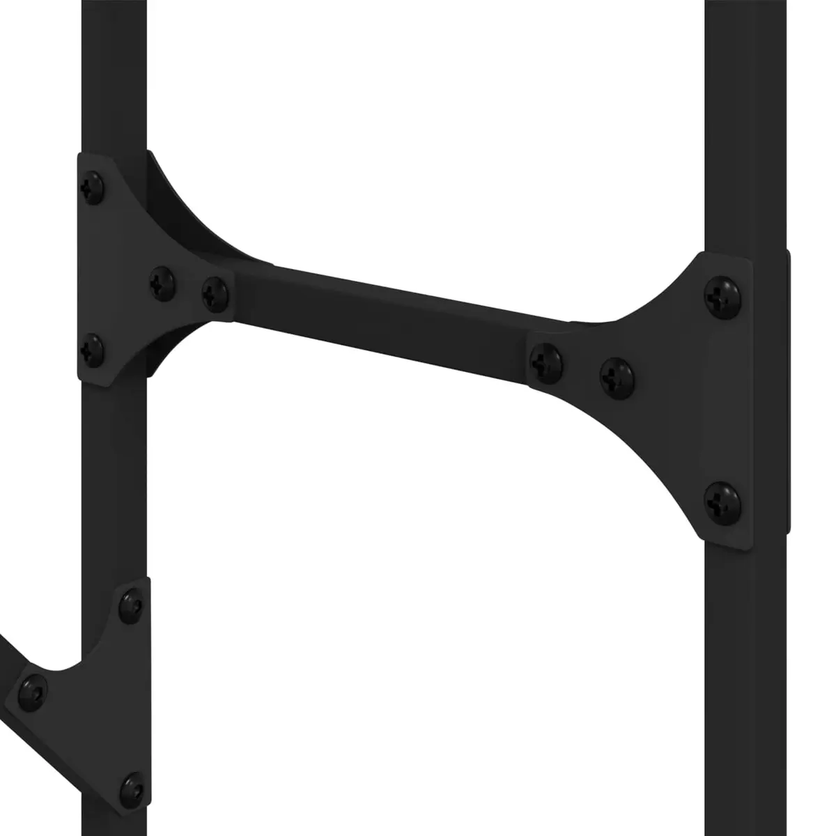 Washing Machine Shelf Unit Engineered Wood Steel 67 x 25 x 163 cm Black