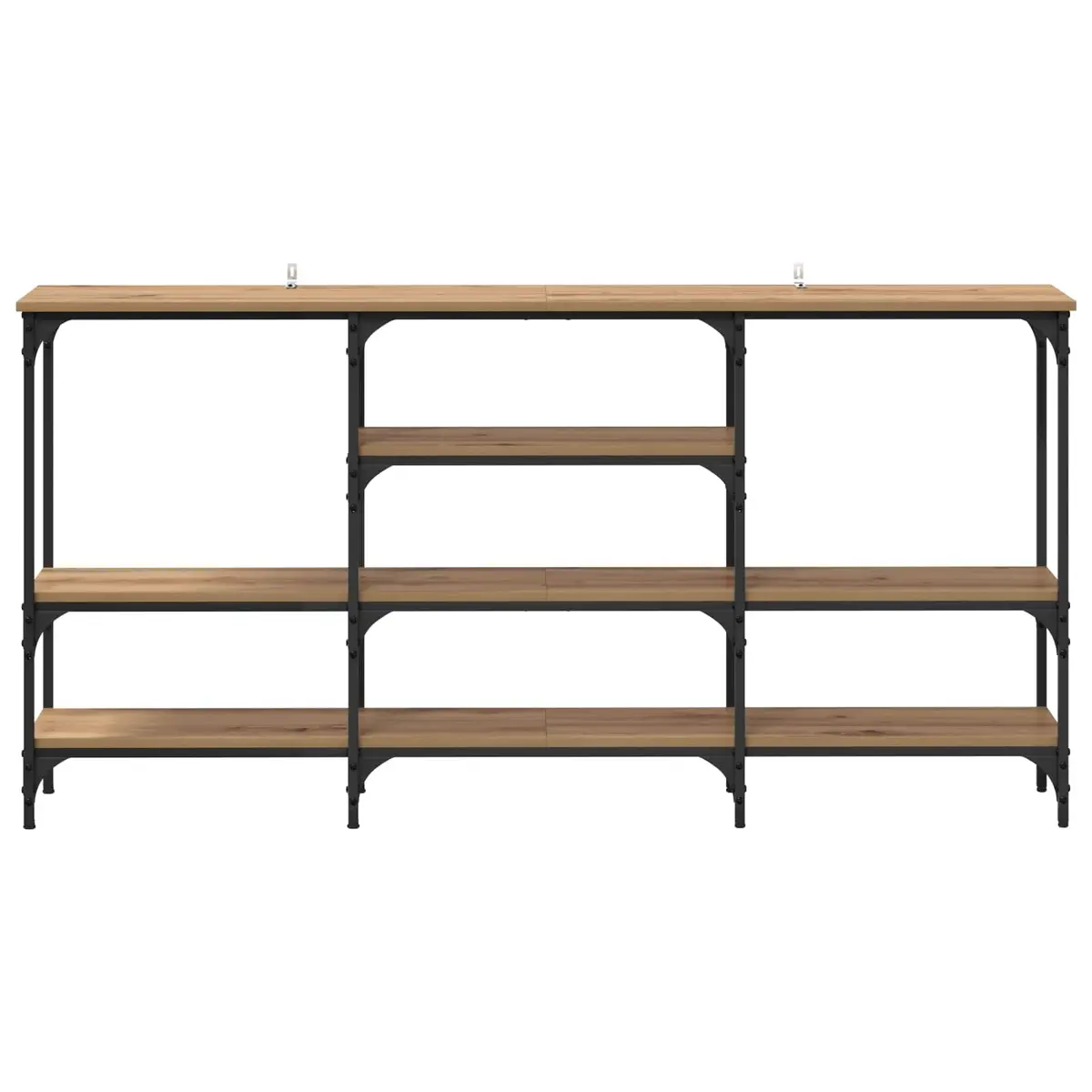 Console Table Steel Frame Engineered Wood 160 x 29 x 80 cm Brown