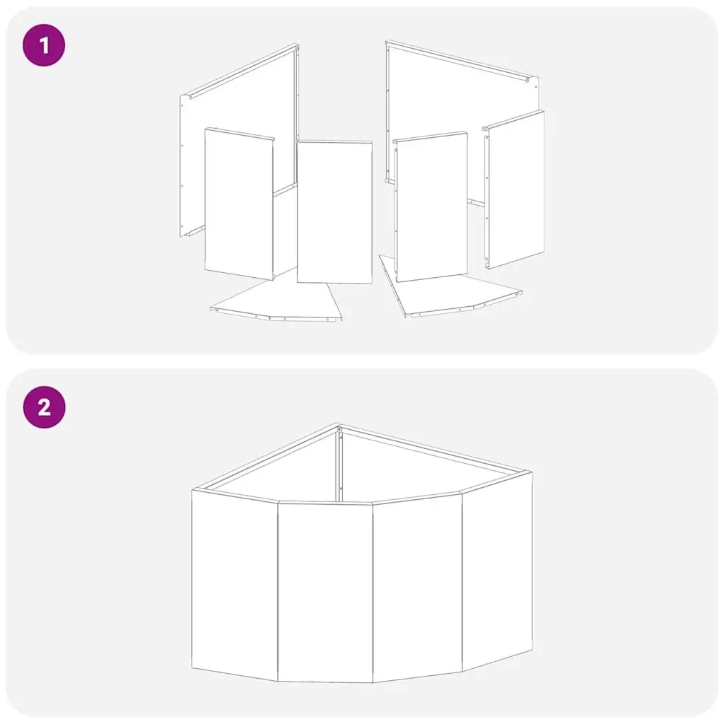 Corner Garden Planter Steel 45x45x35cm Outdoor Patio Space Saving Design