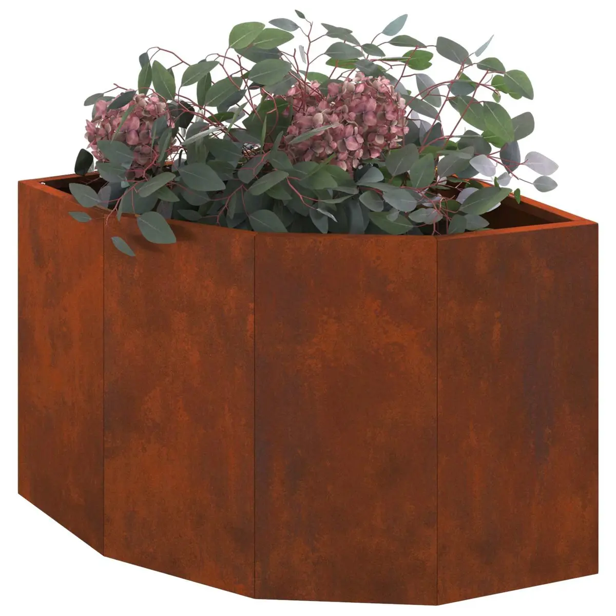 Corner Garden Planter Steel 45x45x35cm Outdoor Patio Space Saving Design