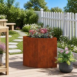Space-Saving Corner Planter for Garden and Patio Use