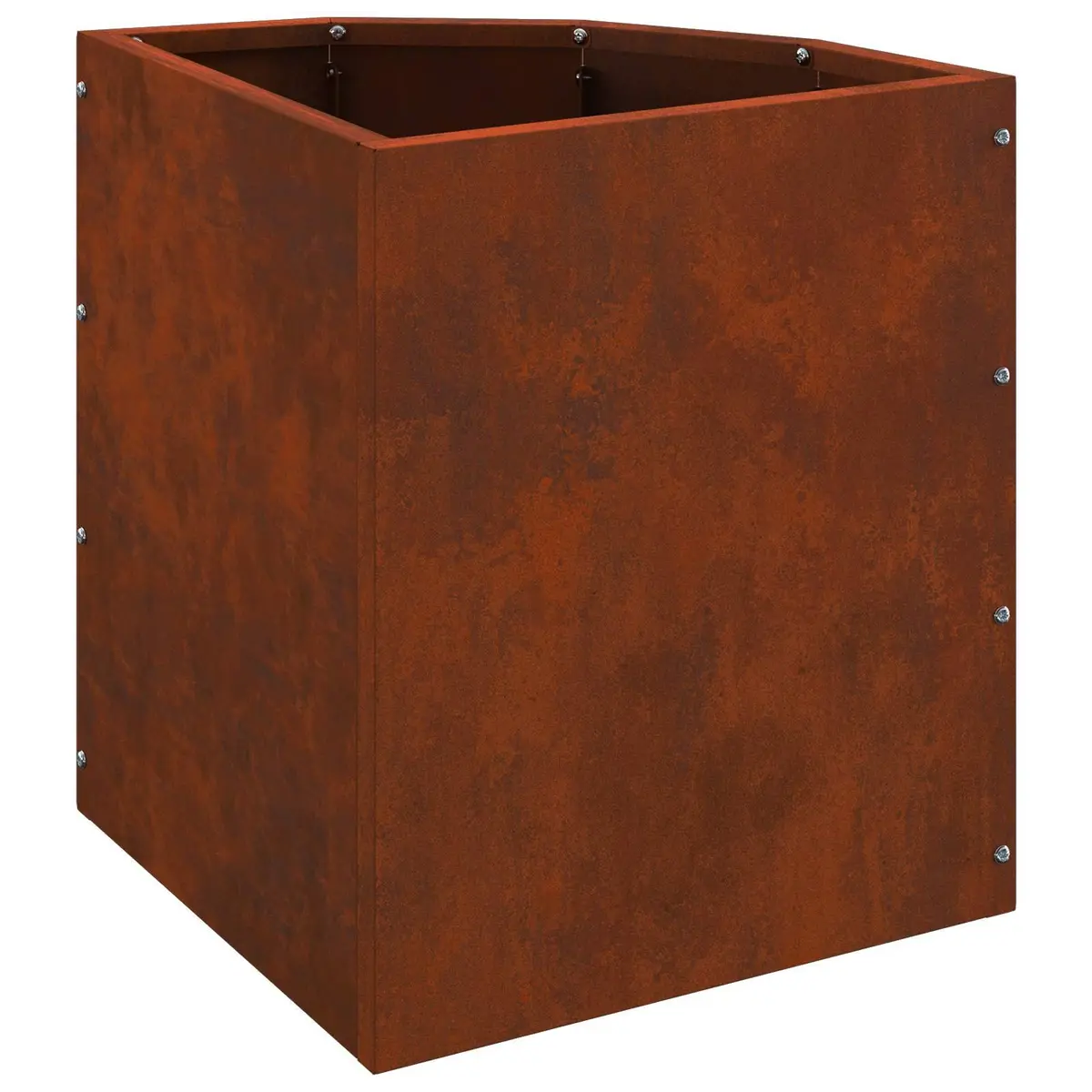 Corner Garden Planter Modern Design Outdoor Patio Space Saving Weathering Steel
