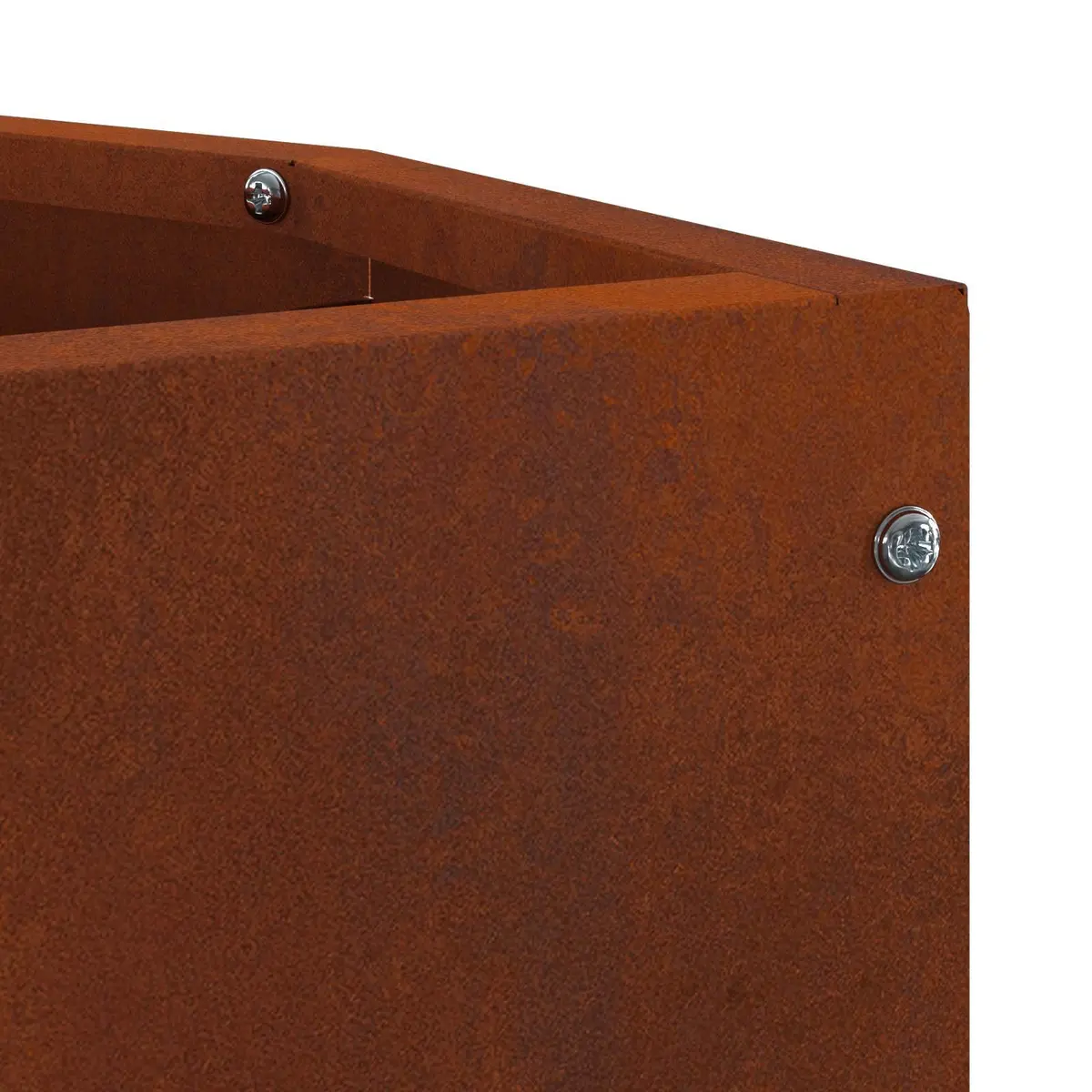 Corner Garden Planter Modern Design Outdoor Patio Space Saving Weathering Steel