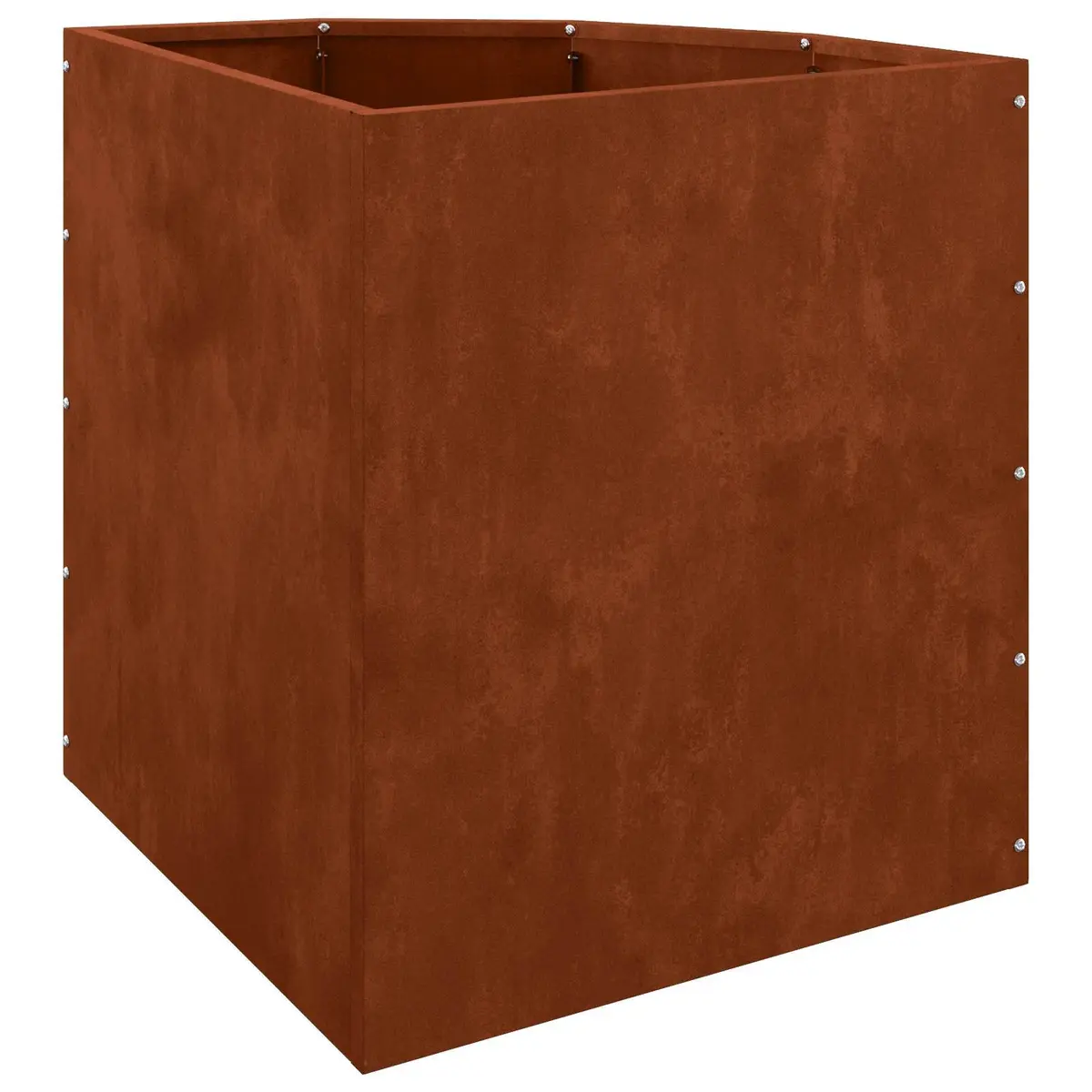 Corner Garden Planter Steel 45x45x50cm Brown Outdoor Patio Pots