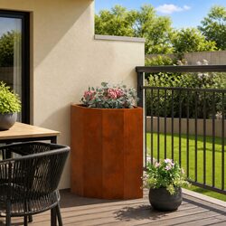 Functional Corner Planter 30x30x50cm for Small Outdoor Areas