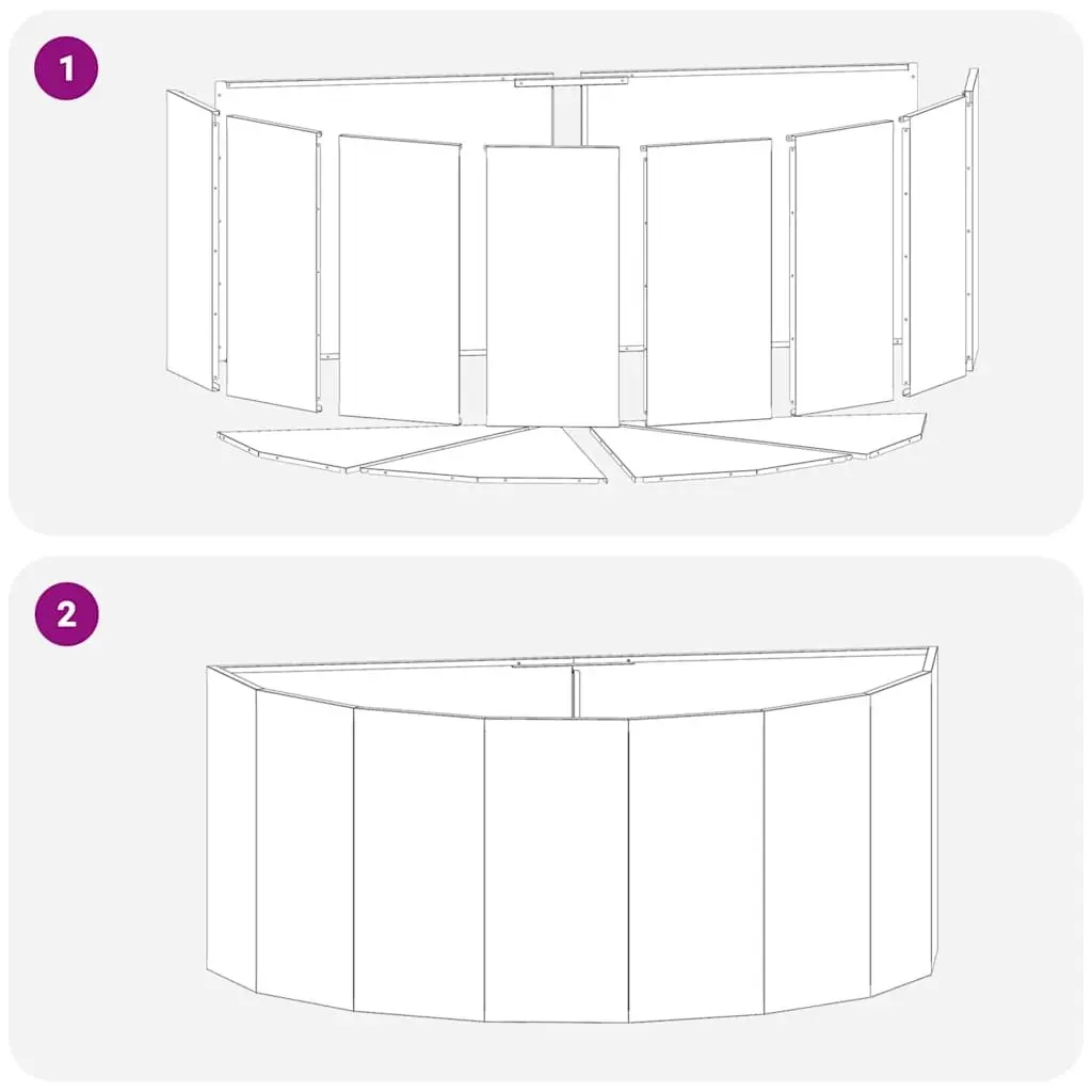 Half Round Garden Planter Steel 120x60x50cm Brown Outdoor