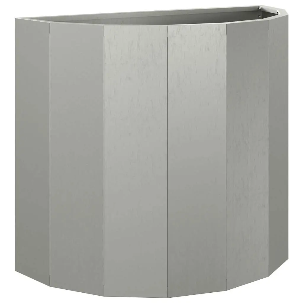 Half Round Garden Planter Weathering Steel 60x30x50cm Brown