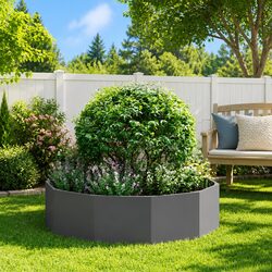 Ideal Round Steel Planter for Any Outdoor Setting