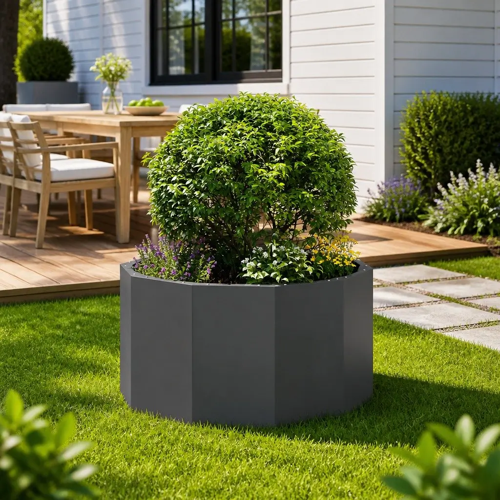 Round Planter for Gardens and Patios