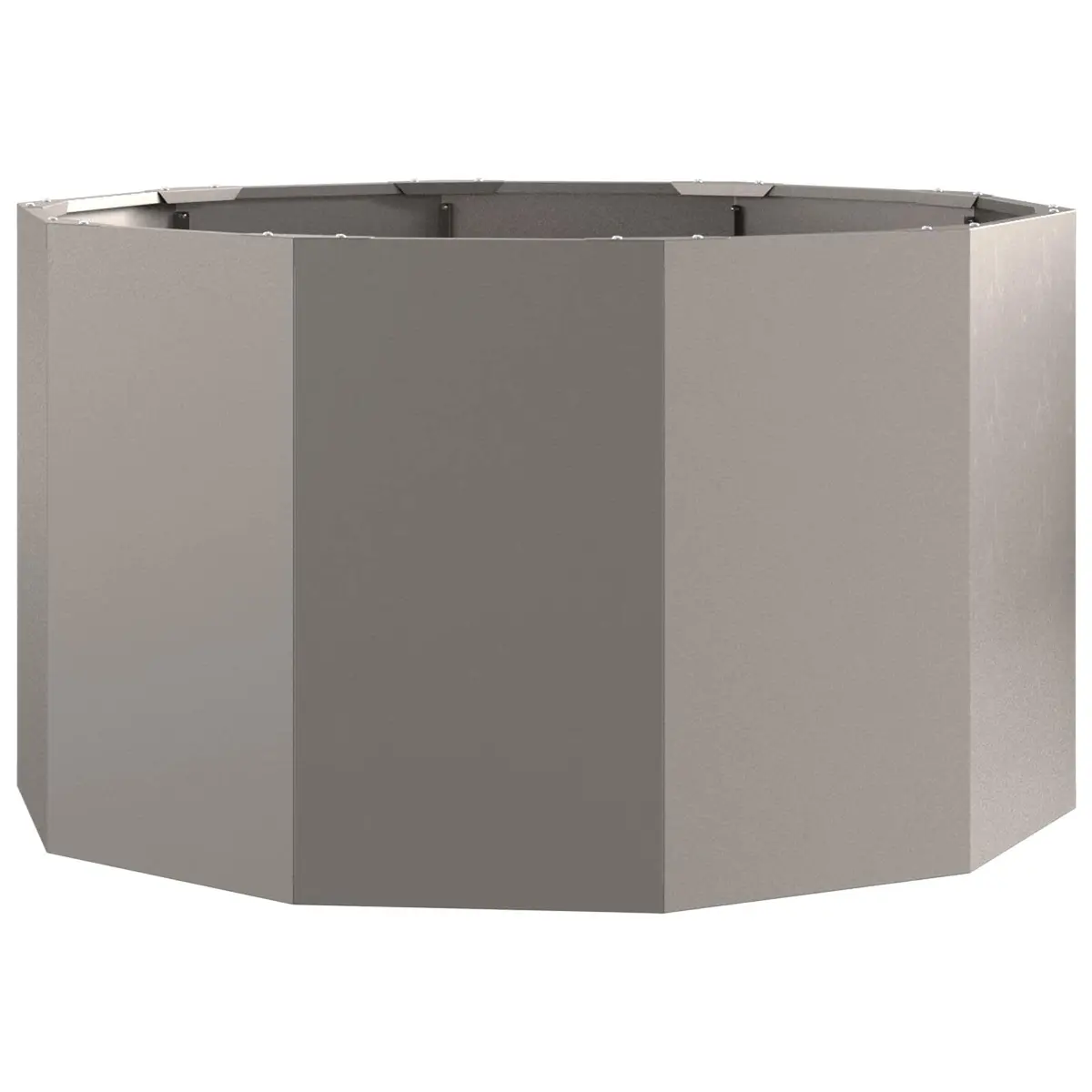 Round Steel Garden Planter 90 x 90 x 50 cm Outdoor Rust Brown