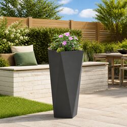 Practical Tall Black Garden Planter Box for Your Home 30x30x75cm