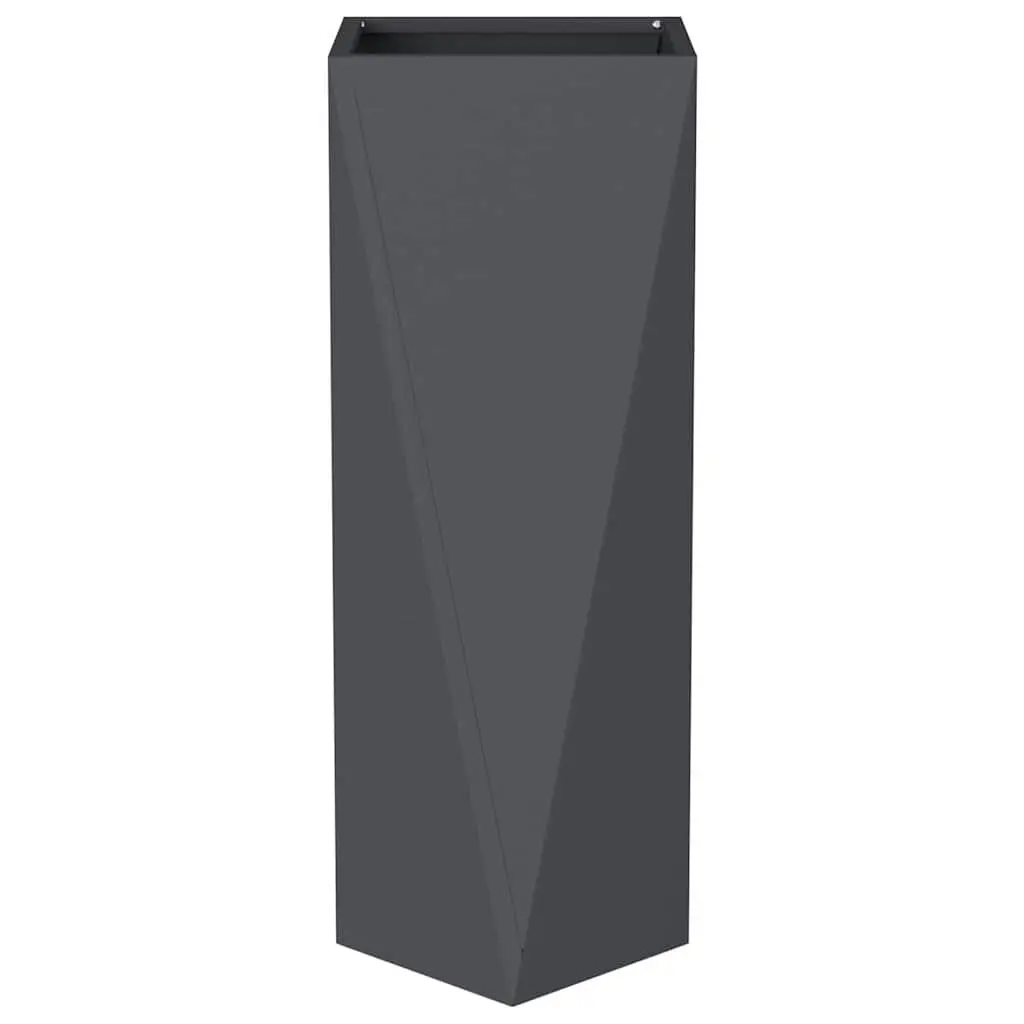 Steel Rectangular Garden Planter Box Anthracite Tall Outdoor Pot