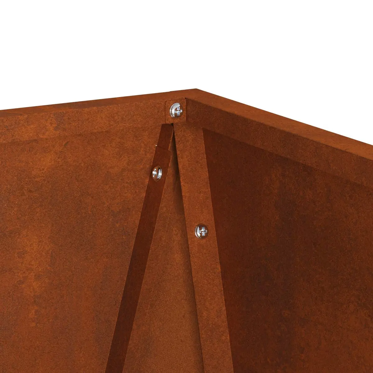 Planter Rusty 30x30x75cm Weathering Steel Garden Outdoor Rectangular Box