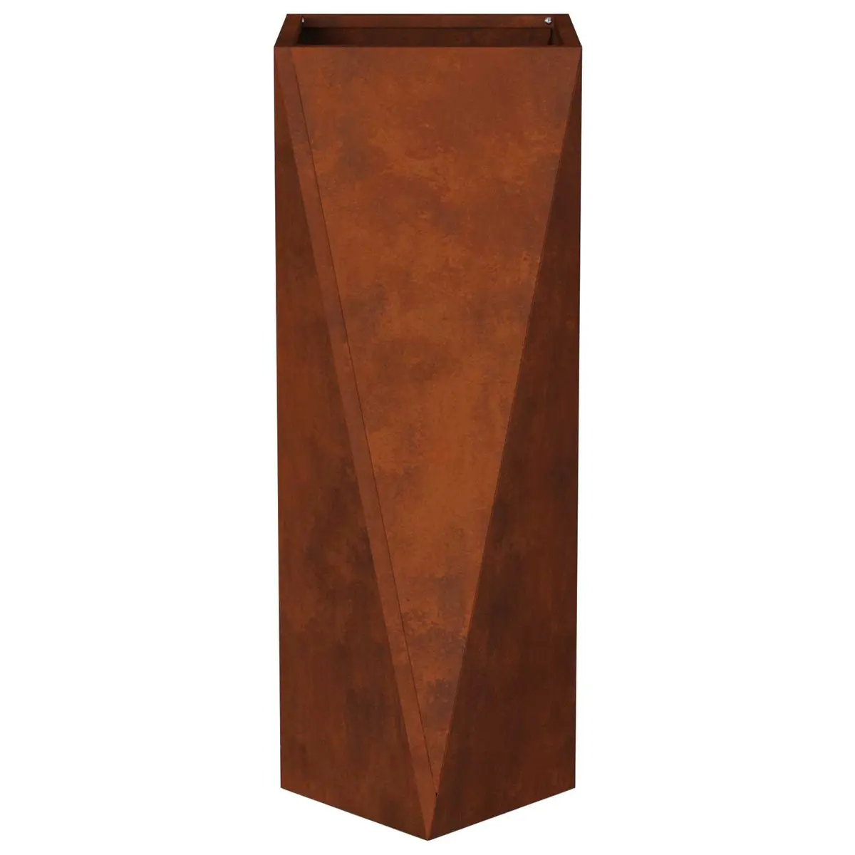 Garden Planter 2 Pcs Rusty Steel Outdoor Pot Large 30x30x75cm Weathering
