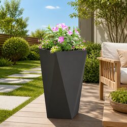 Functional 40x40x75cm Steel Planter for Gardens and Patios