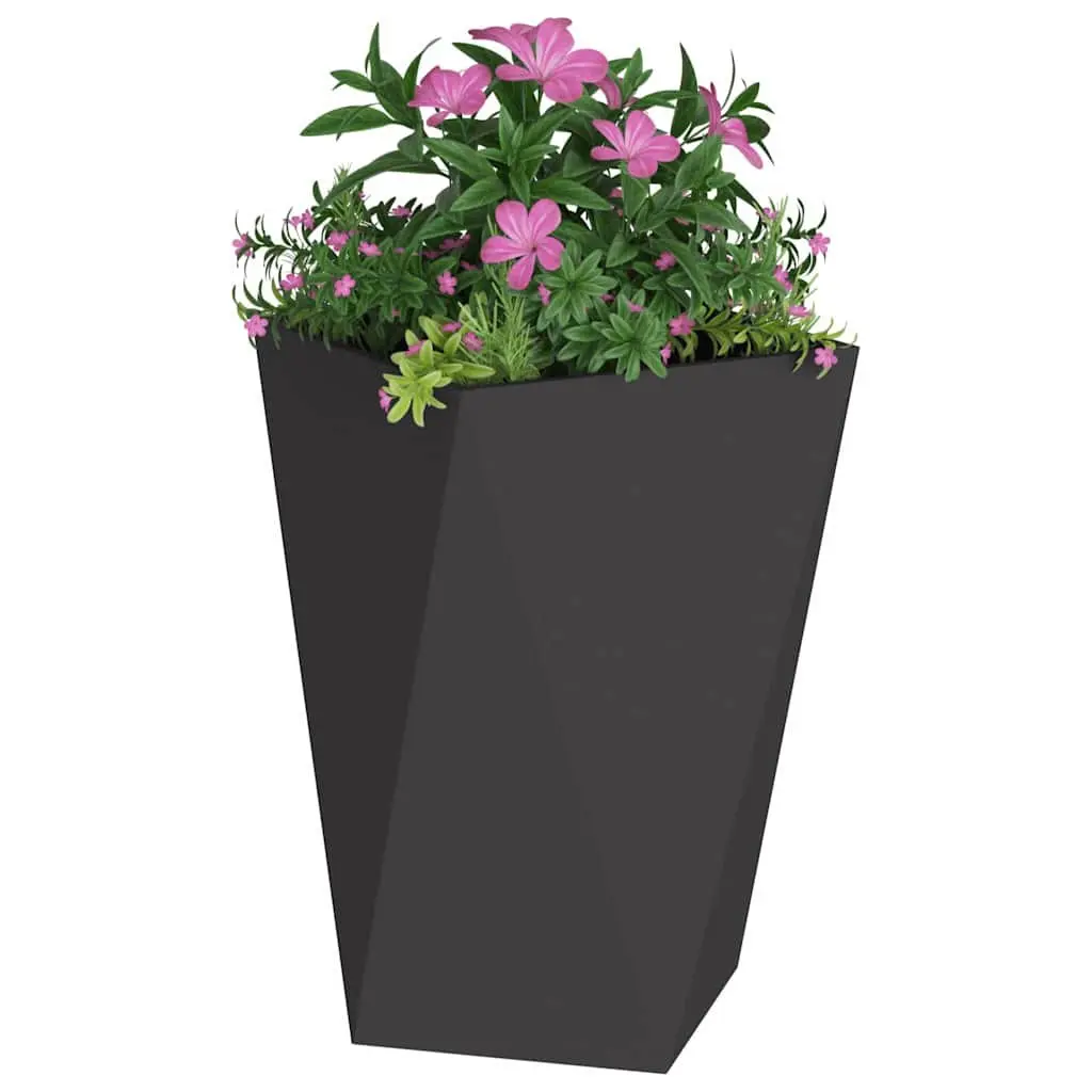Black Steel Planter Box for Garden Use