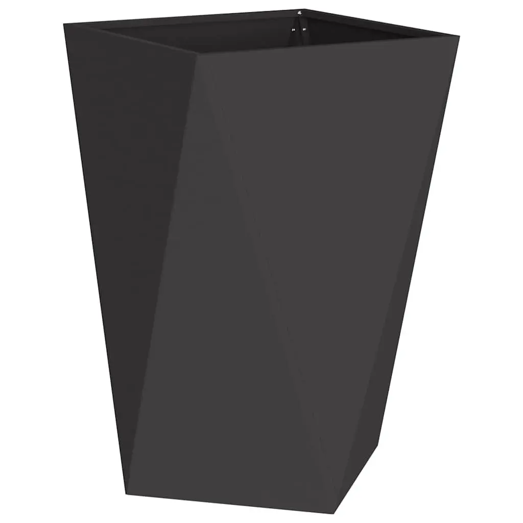 Black Steel Planter Box for Garden Use