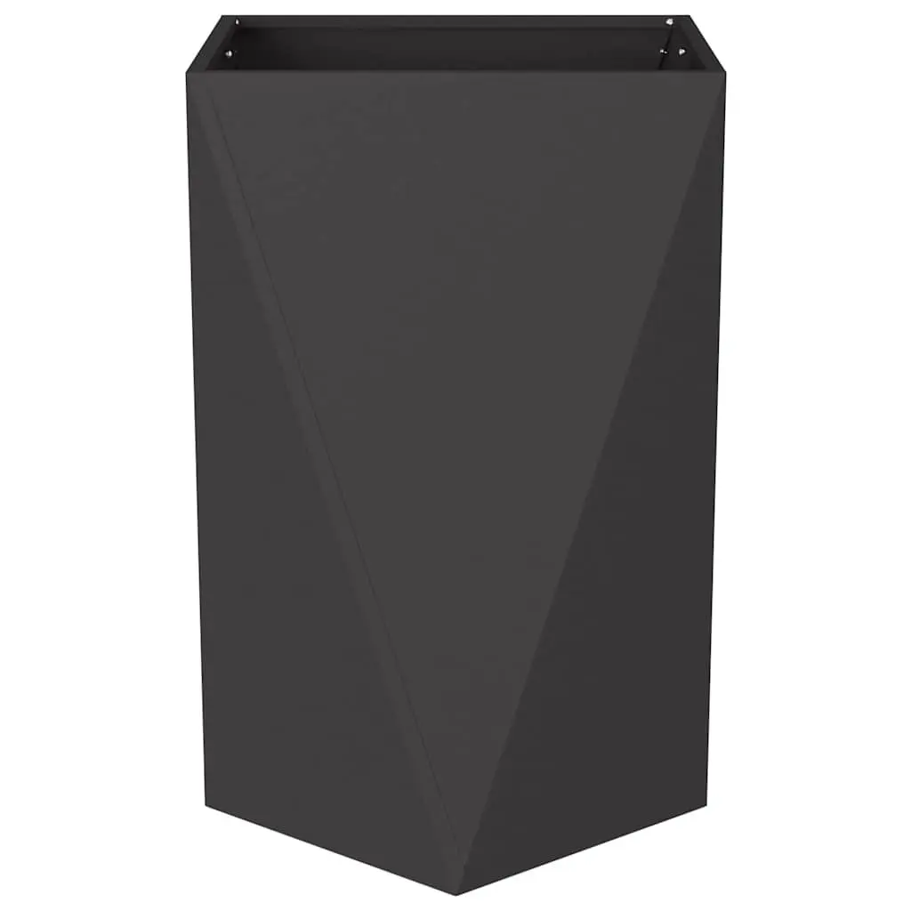 Black Steel Planter Box for Garden Use