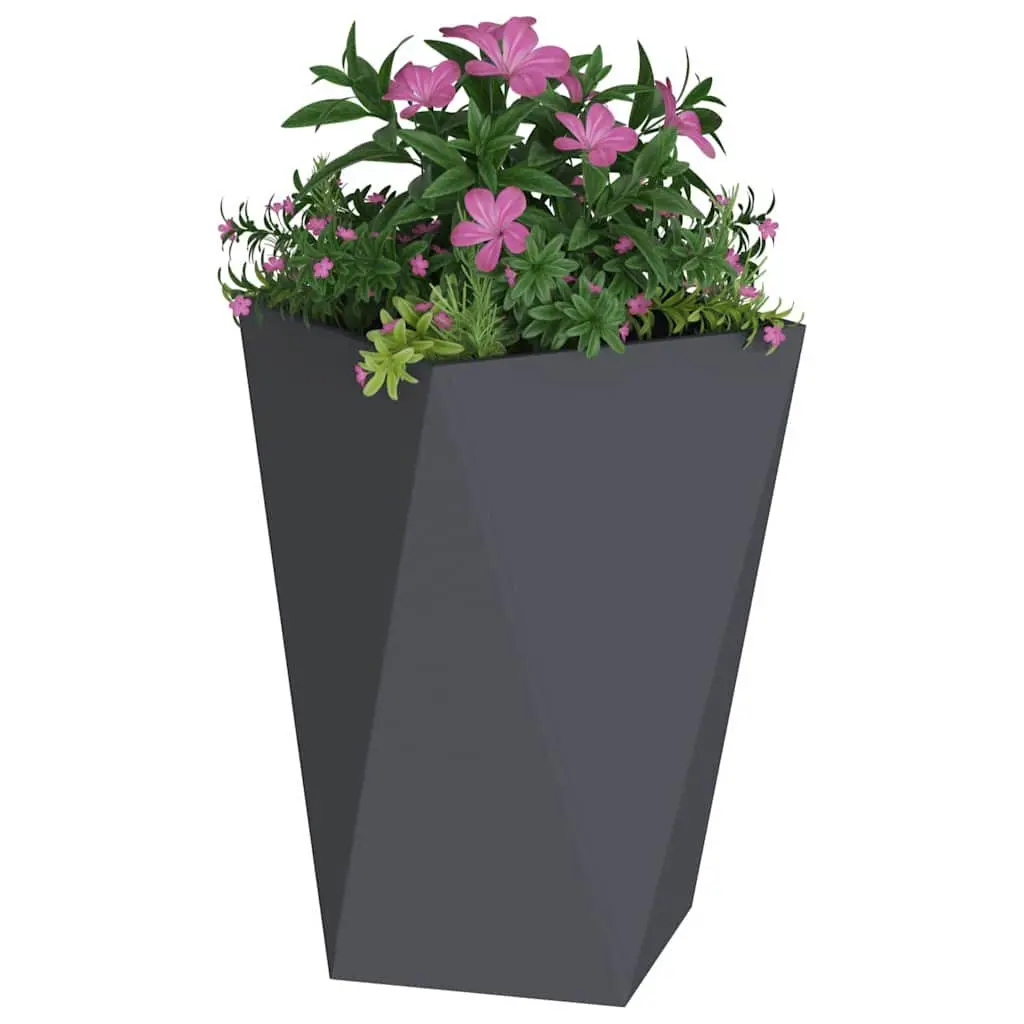 Steel Planter Box Corrugated 50x50x75cm Outdoor Anthracite
