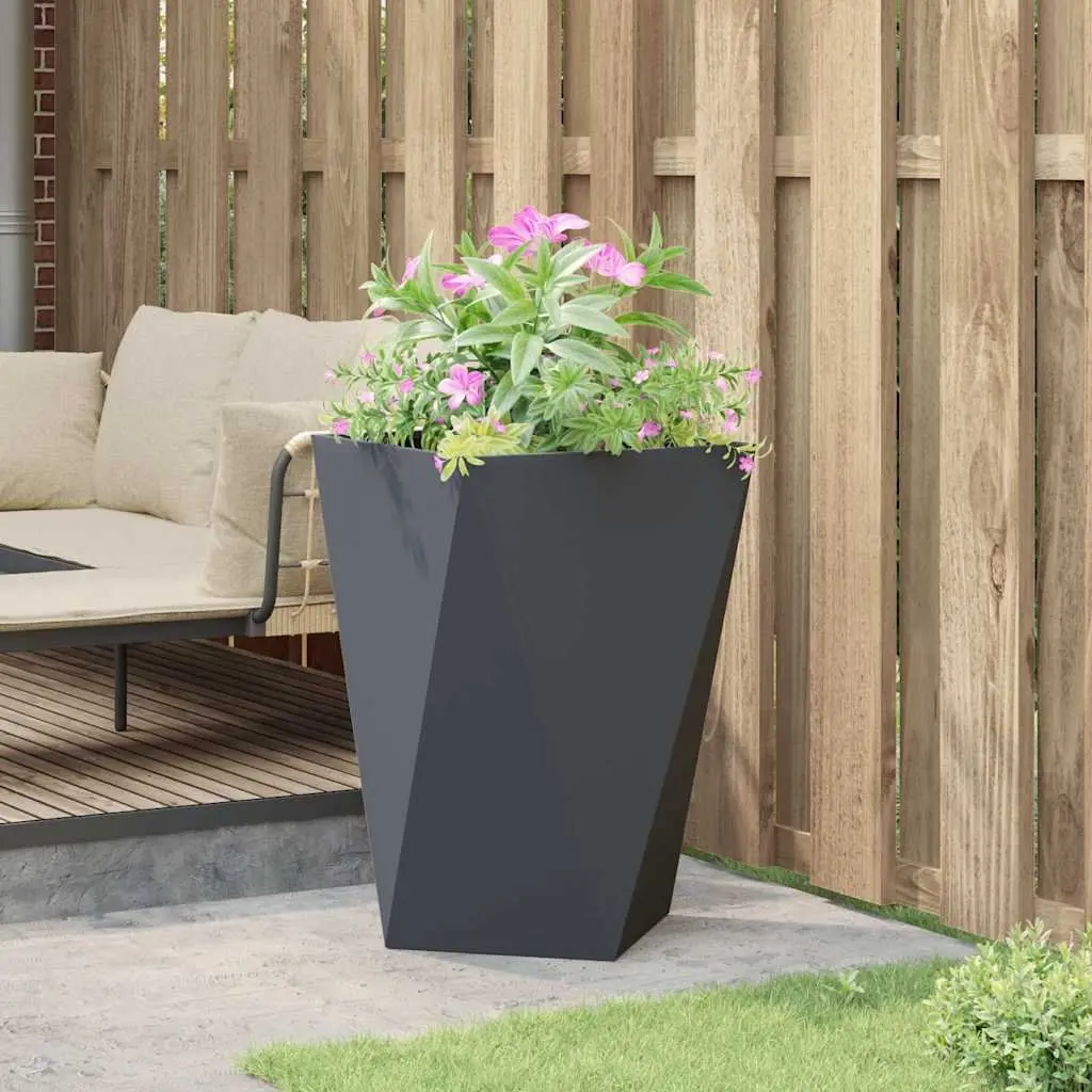 Steel Planter Box Corrugated 50x50x75cm Outdoor Anthracite