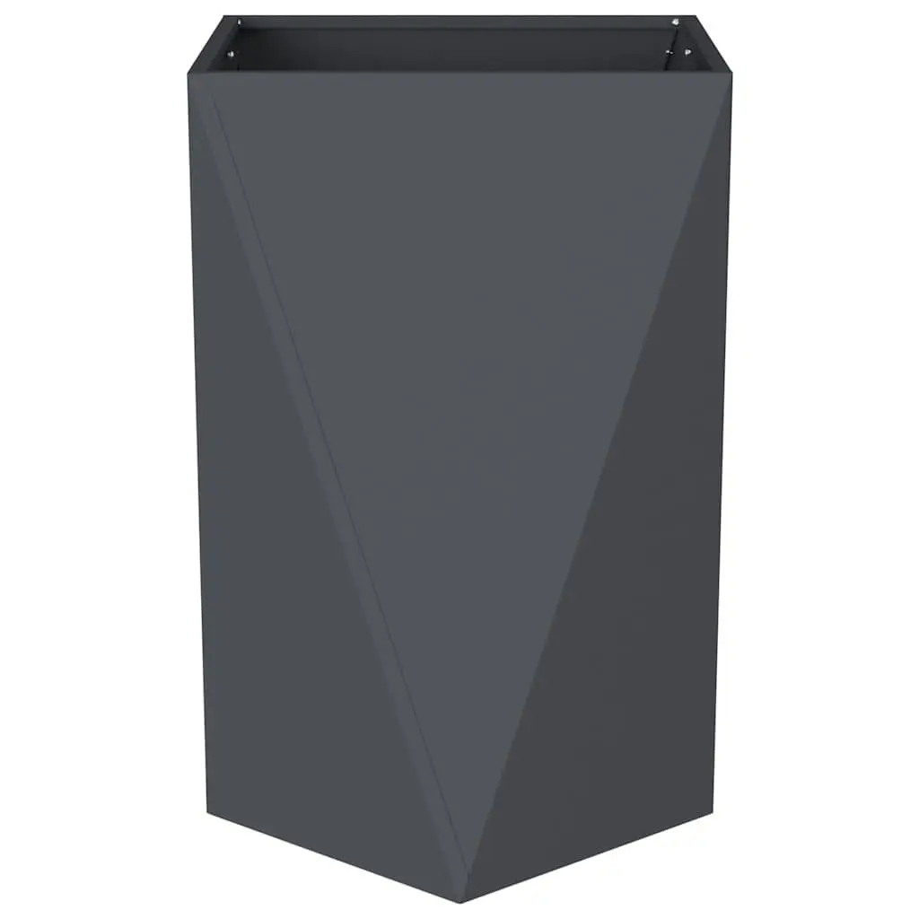 Steel Planter Box Corrugated 50x50x75cm Outdoor Anthracite