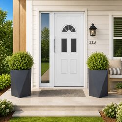 Steel Planter Box 2 pcs Anthracite Garden Outdoor 50 x 50 x 75 cm Set