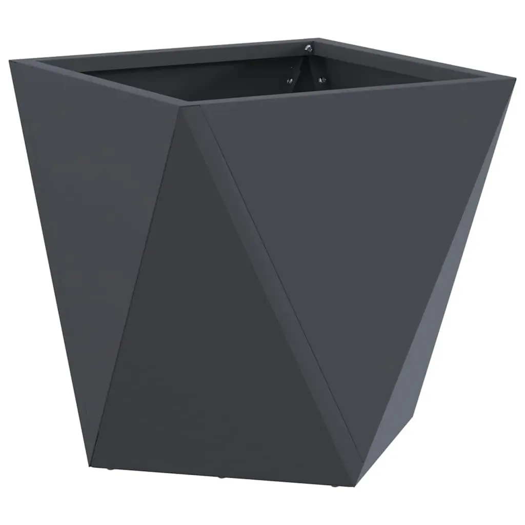Steel Garden Planter Box 30cm Outdoor Pots Anthracite Set of 2 Modern Design