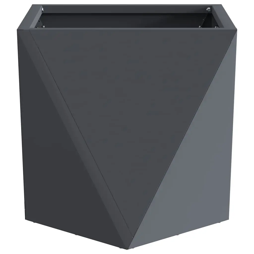 Steel Garden Planter Box 30cm Outdoor Pots Anthracite Set of 2 Modern Design