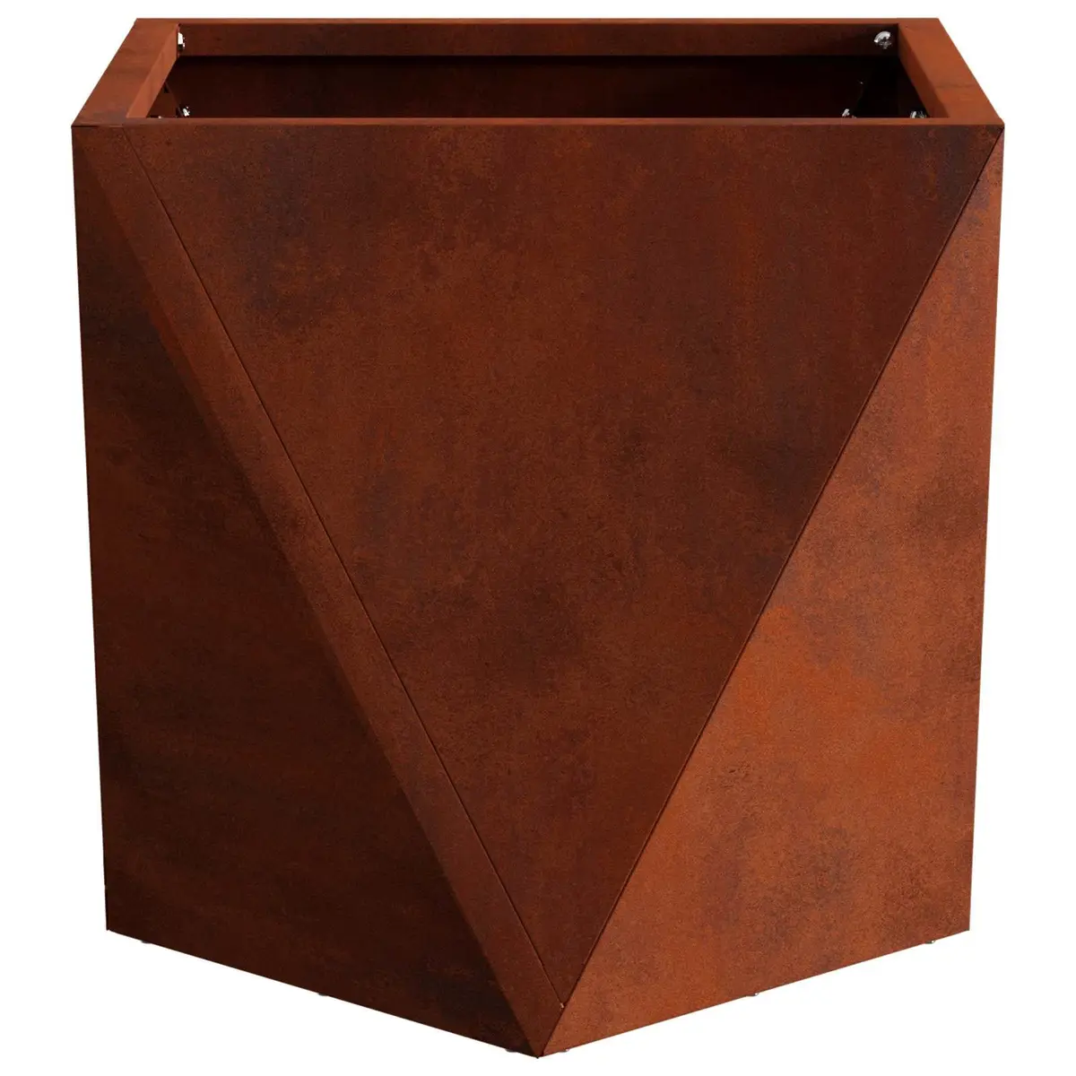 Garden Planter Steel Box 30x30x30cm Weathering Rusty Brown 2 pcs Set