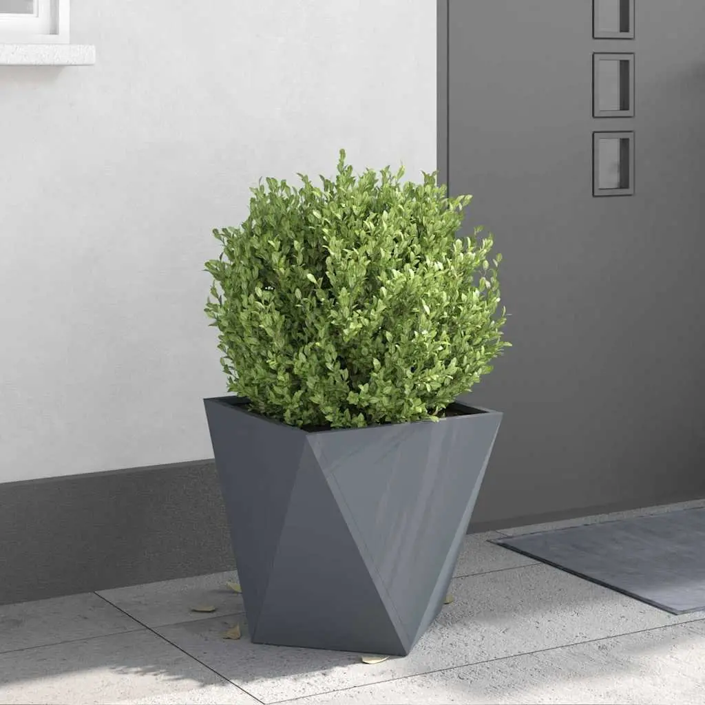 Steel Planter Box 40x40x40cm Outdoor Anthracite 2 Pieces