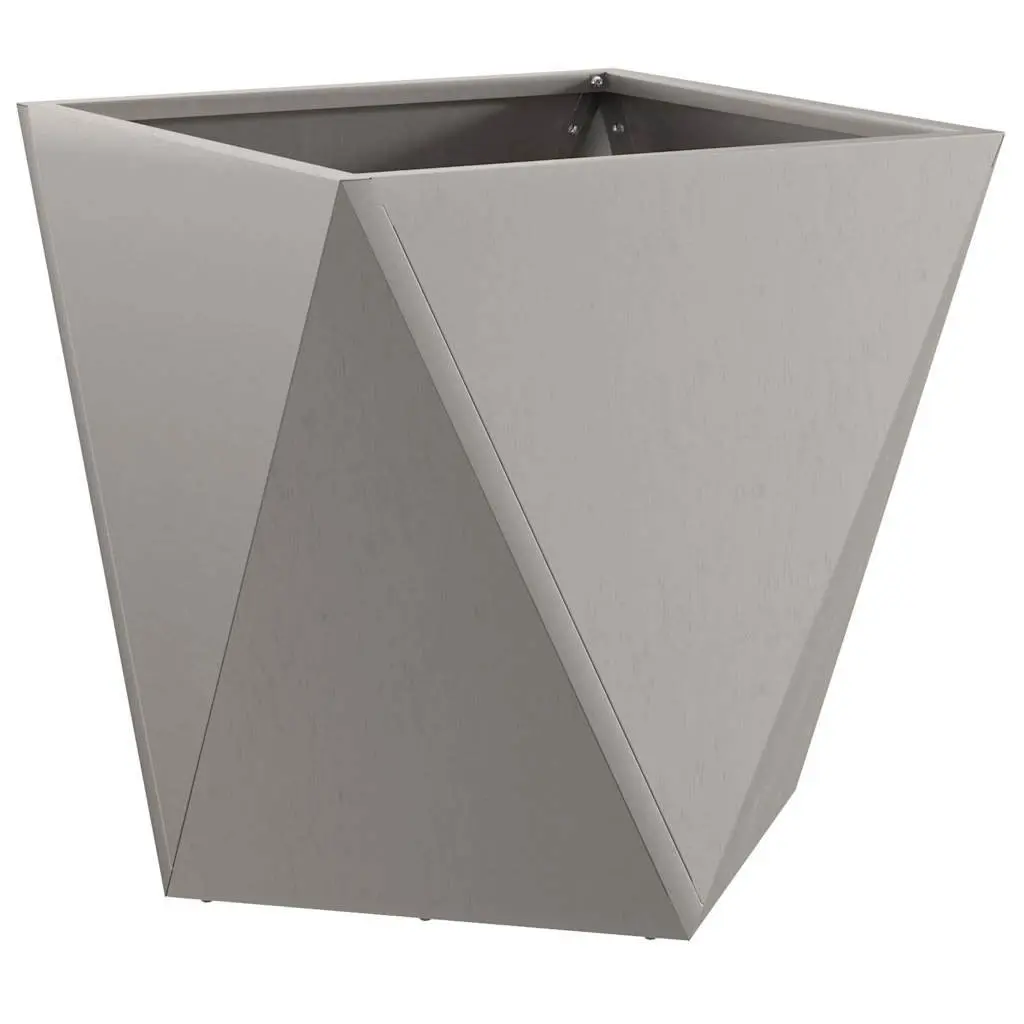 Garden Planter Steel 40cm Brown Outdoor Pot Weathering Box