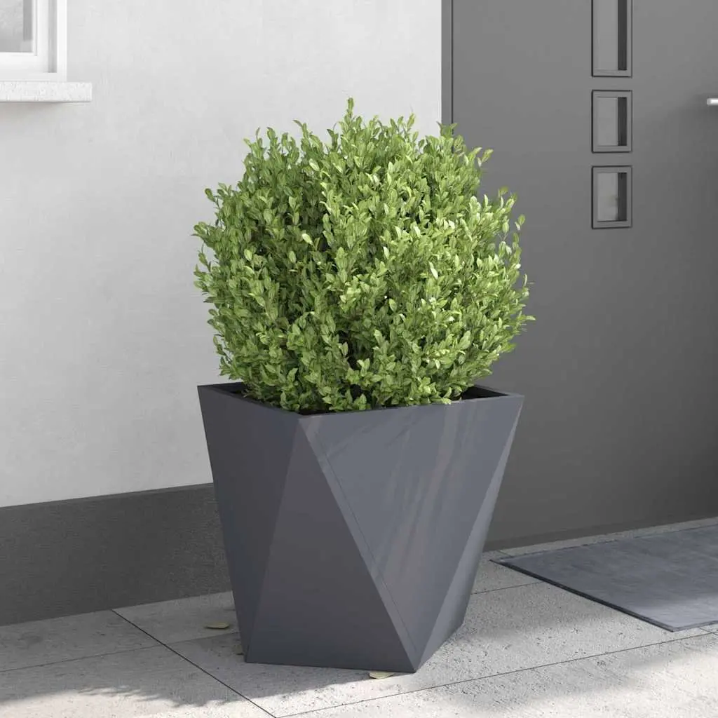 Steel Planter Box Corrugated 50x50x50cm Anthracite Outdoor