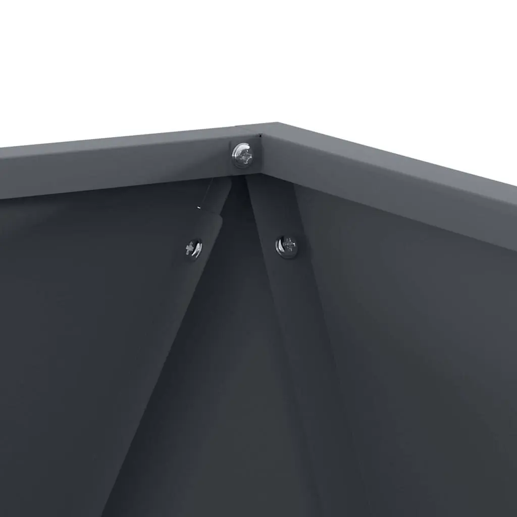 Steel Planter Box Corrugated 50x50x50cm Anthracite Outdoor