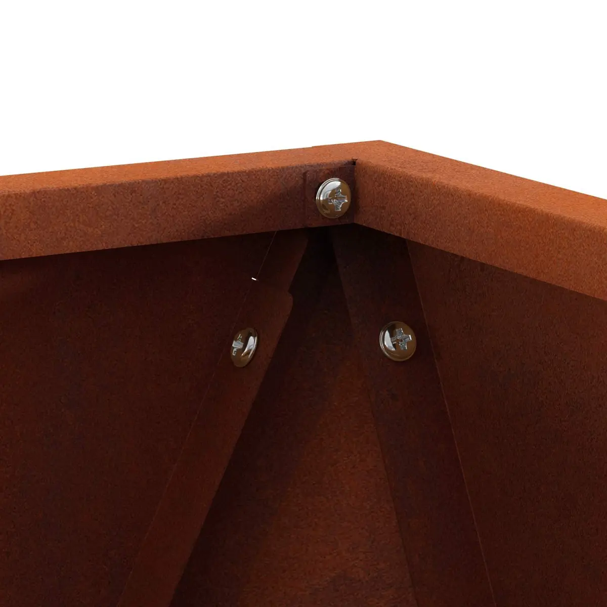Garden Planter Box Steel 50x50x50cm Brown Corrugated Outdoor
