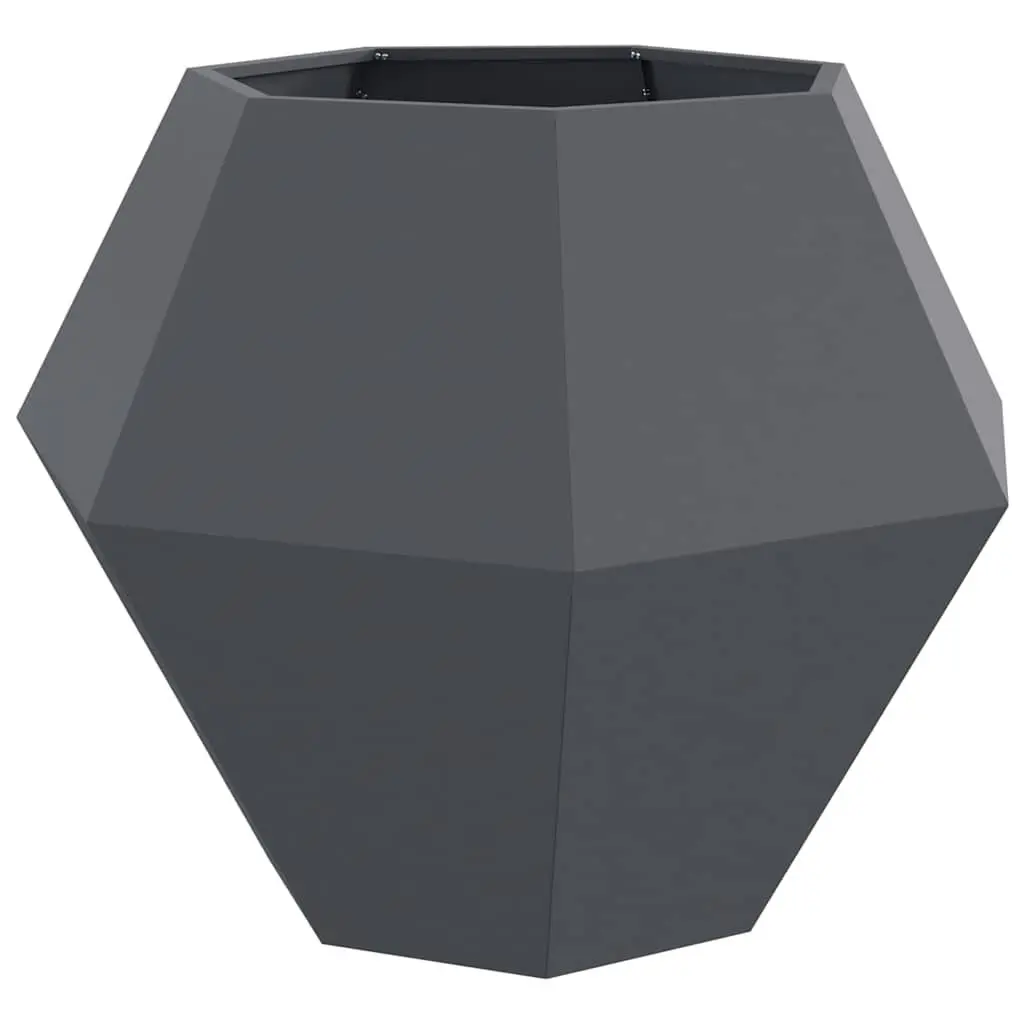 Steel Rectangular Garden Planter 100 x 100 x 80 cm Anthracite
