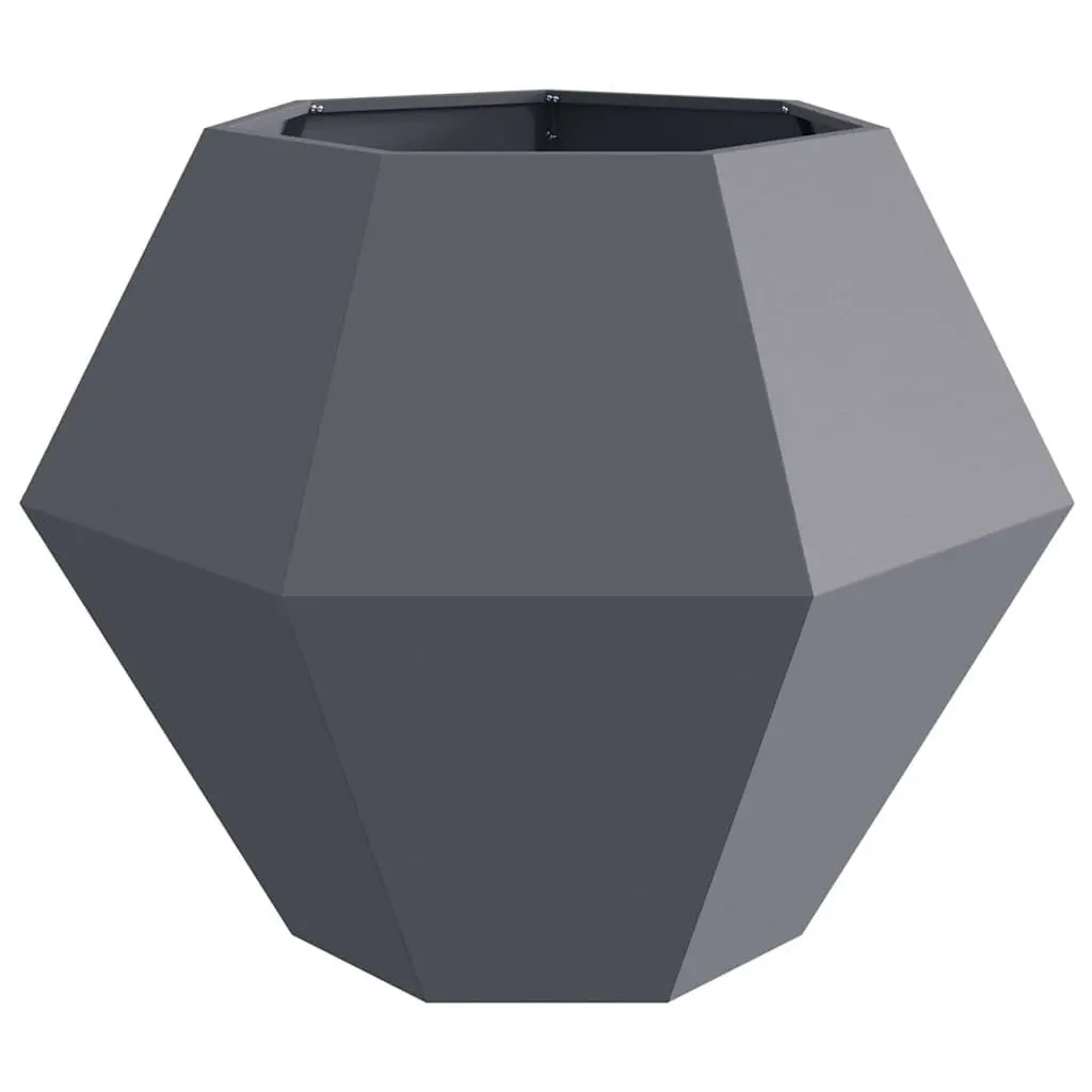 Steel Rectangular Garden Planter 100 x 100 x 80 cm Anthracite