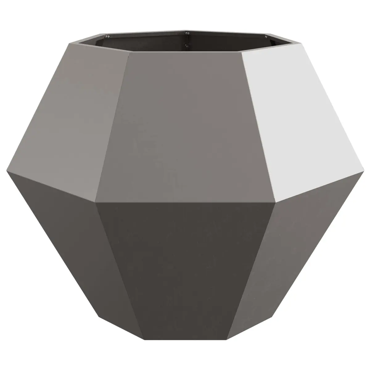 Outdoor Rectangular Planter Set Brown Steel Weathering 2 Pieces Suitable for Garden Patio Terrace